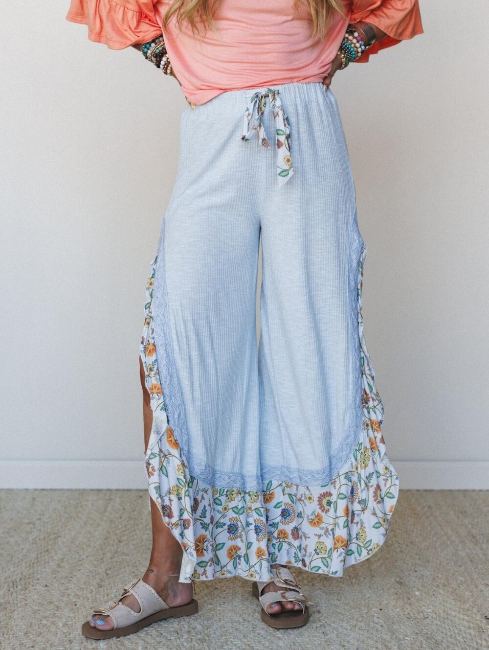 POL Meadow Wonder Pants in Powder Blue